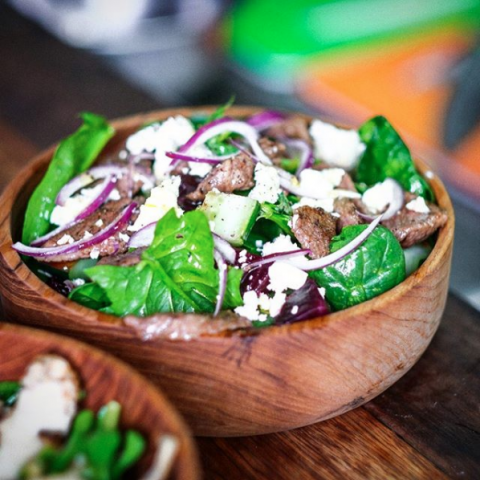 Brunch Club_2019-09-27 Brunch Club on Instagram “Any salad can be a Caesar salad if you stab it enough • #lambsalad #lamb #h[...]