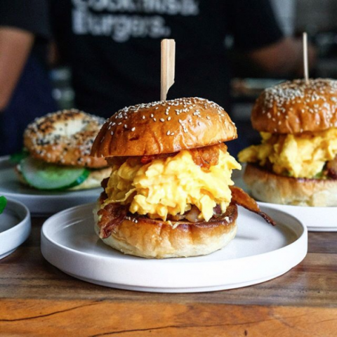 Brunch Club_2019-09-27 Brunch Club on Instagram ““Do you want my leftover bacon ” -Said no one ever • #brekkyburger #breakfa[...]